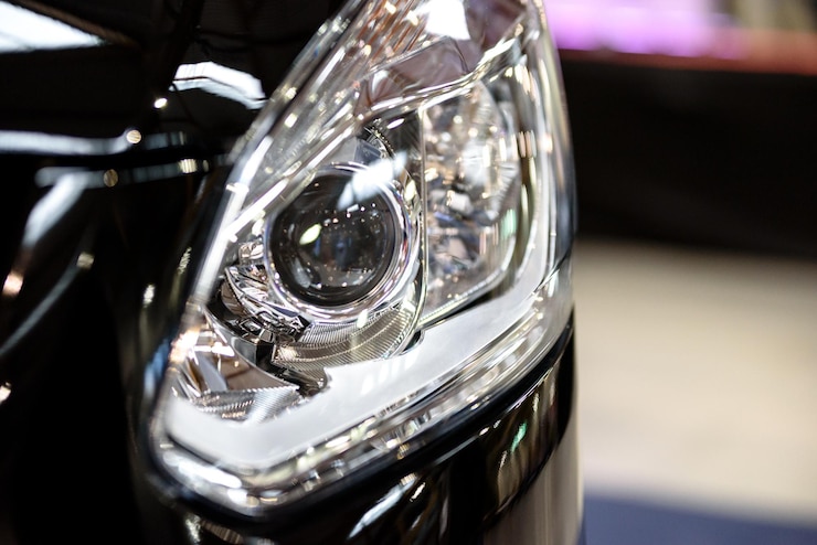 "Clear and polished headlights after professional restoration treatmen
